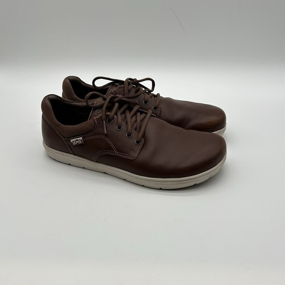Lems Nine2Five V2 Coffee & Cream Mens Comfort Shoes Size 10.5 Zero Drop Minimal